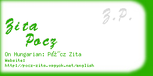 zita pocz business card